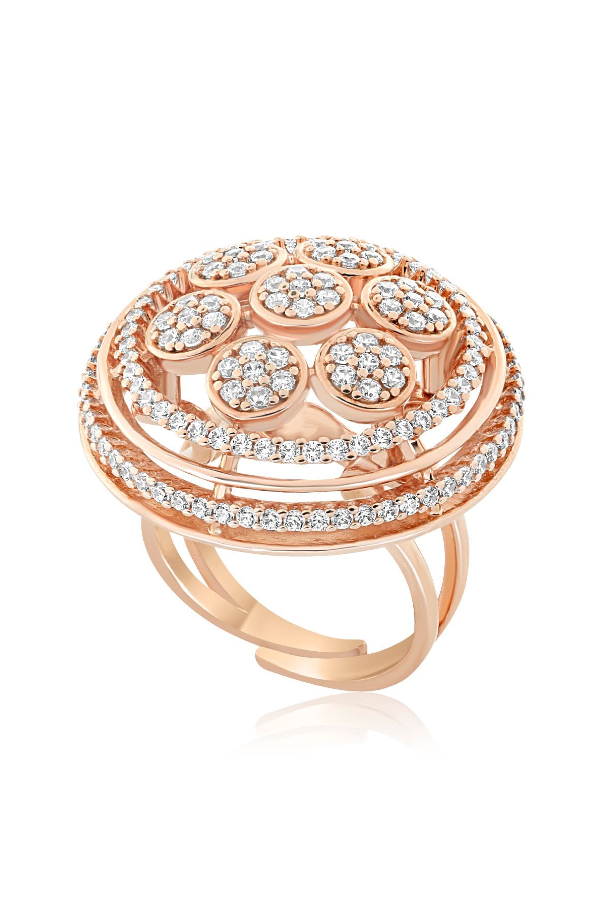 Blooming Blush Diamante Ring