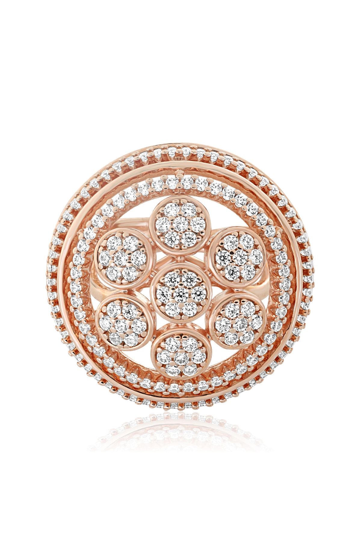 Blooming Blush Diamante Ring