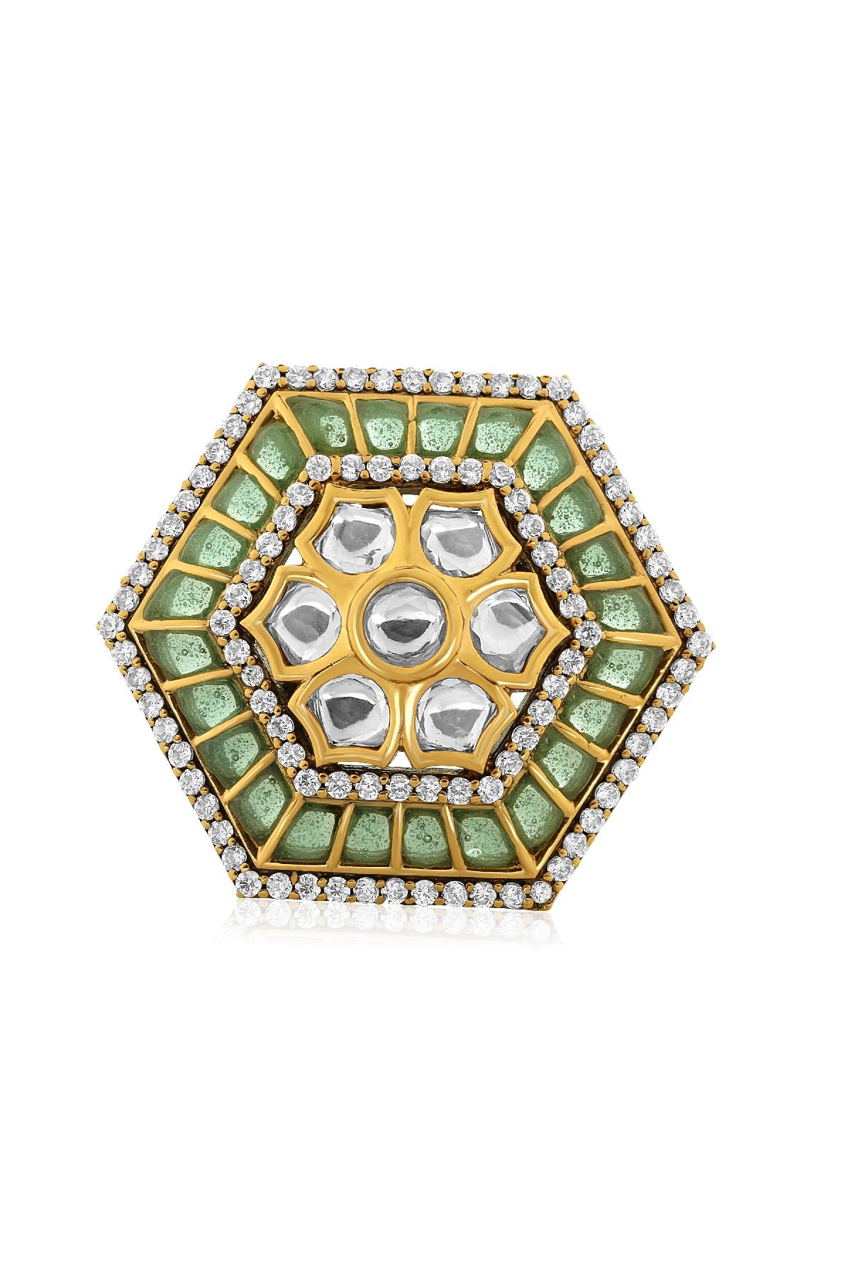 Woodland Glow Polki Ring