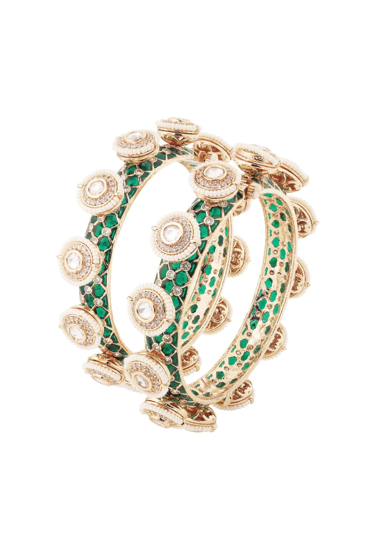 Emerald Maharani Openable Bangles