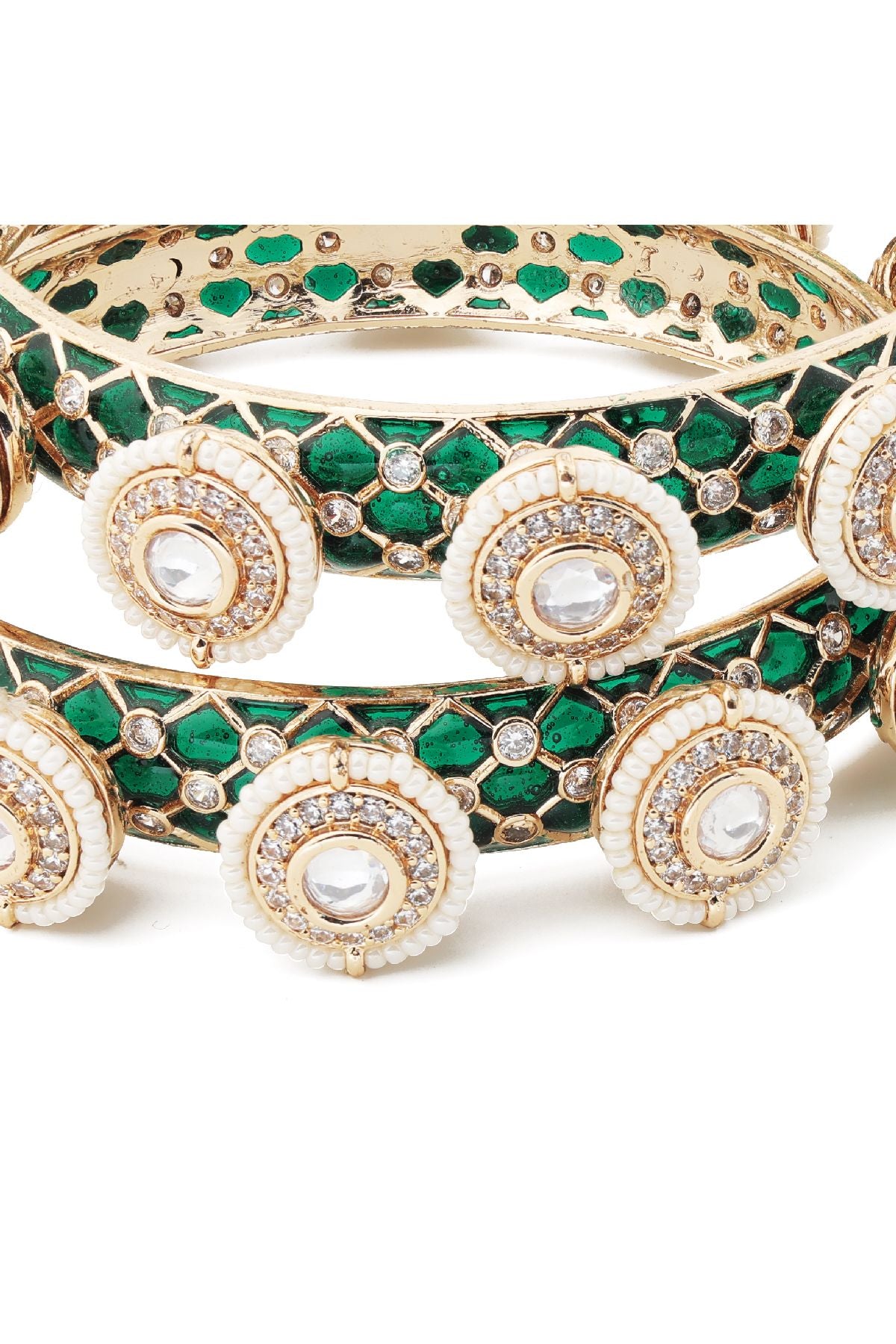 Emerald Maharani Openable Bangles