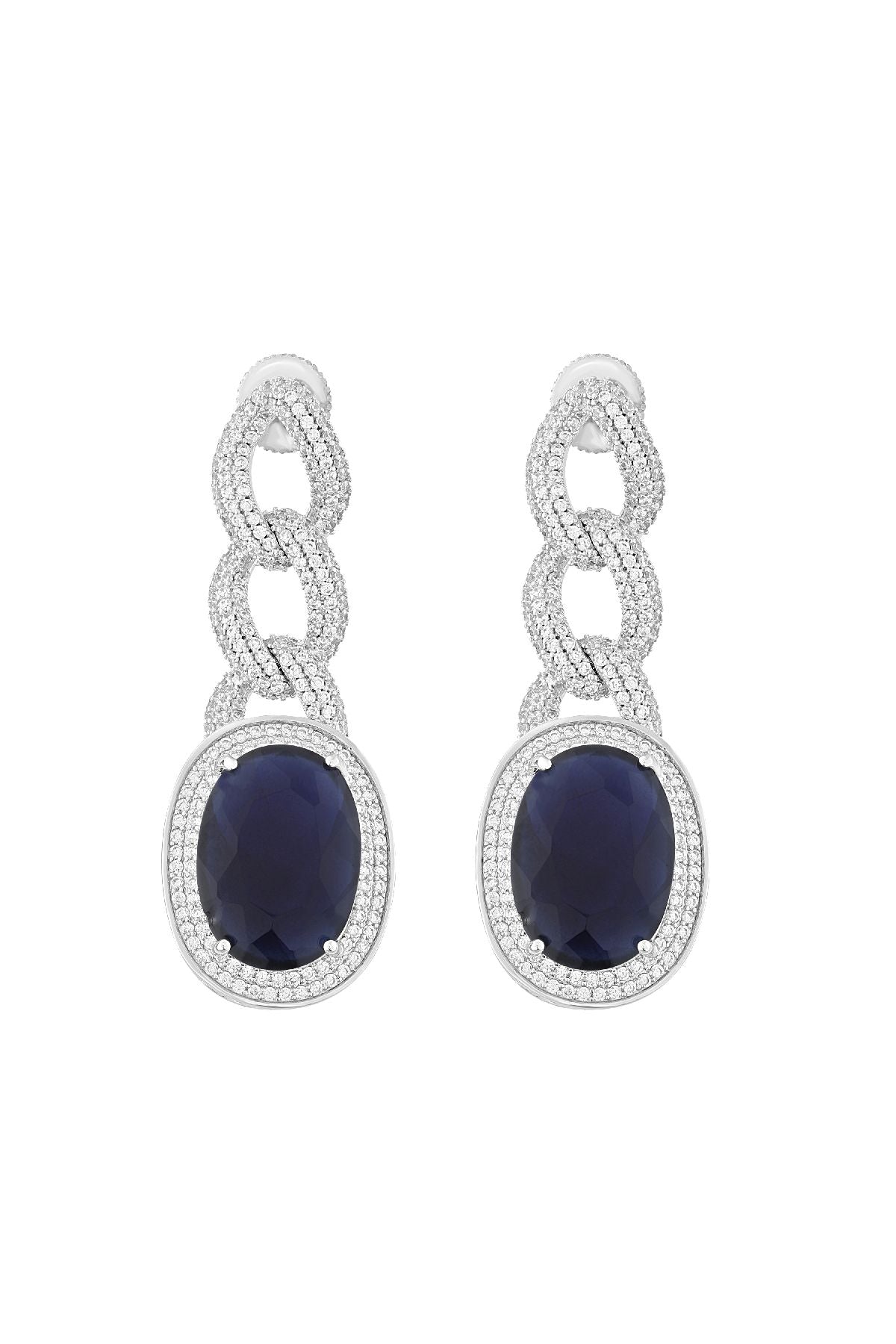 Earrings | Indigo Mirage Diamante