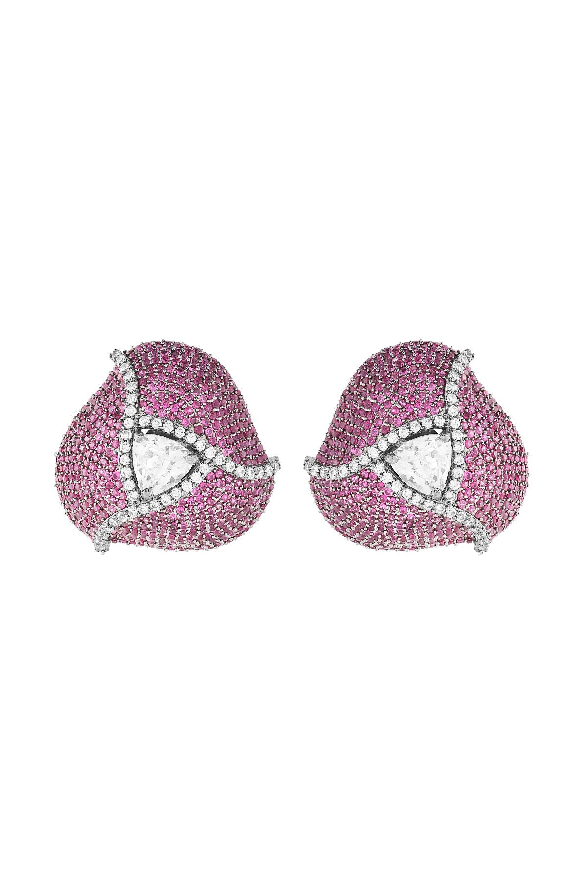 Earrings | Rosy Swirl Studs