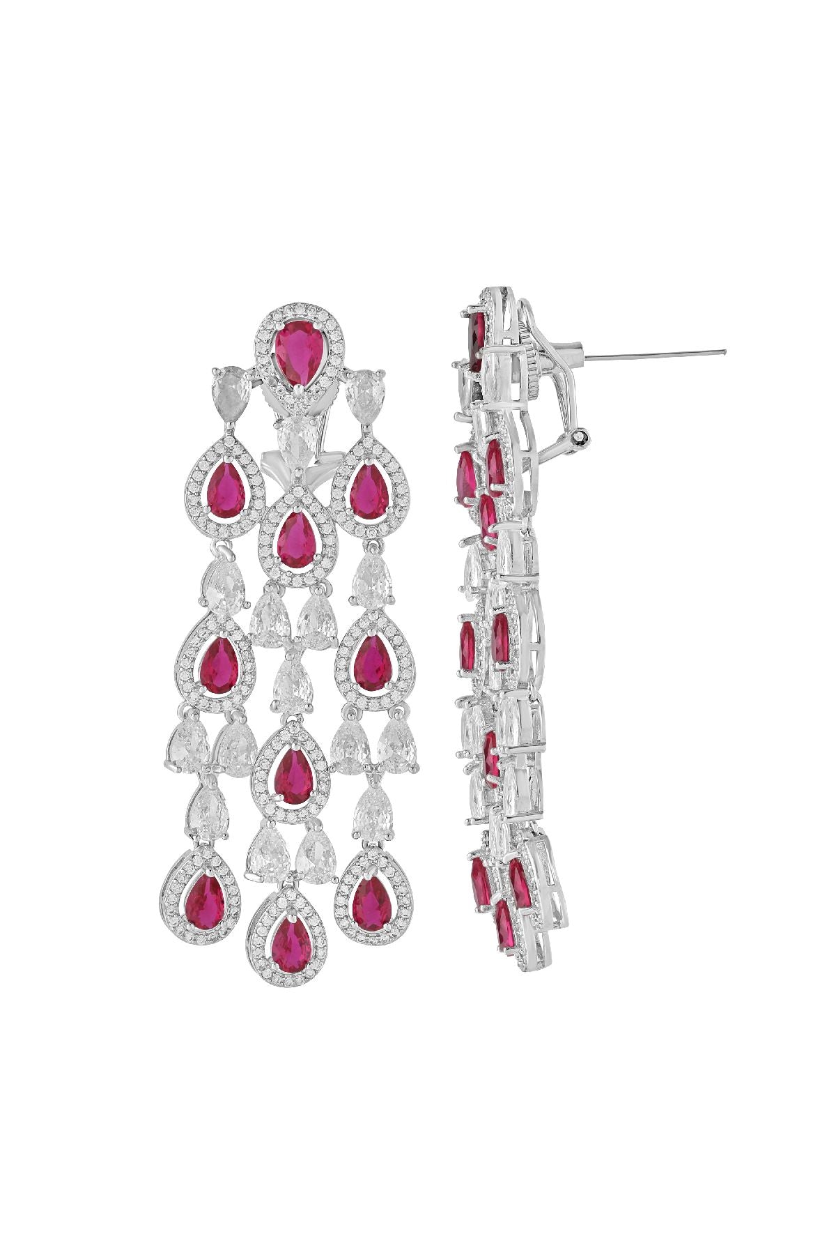 Earrings | Pink Pear Chandeliers