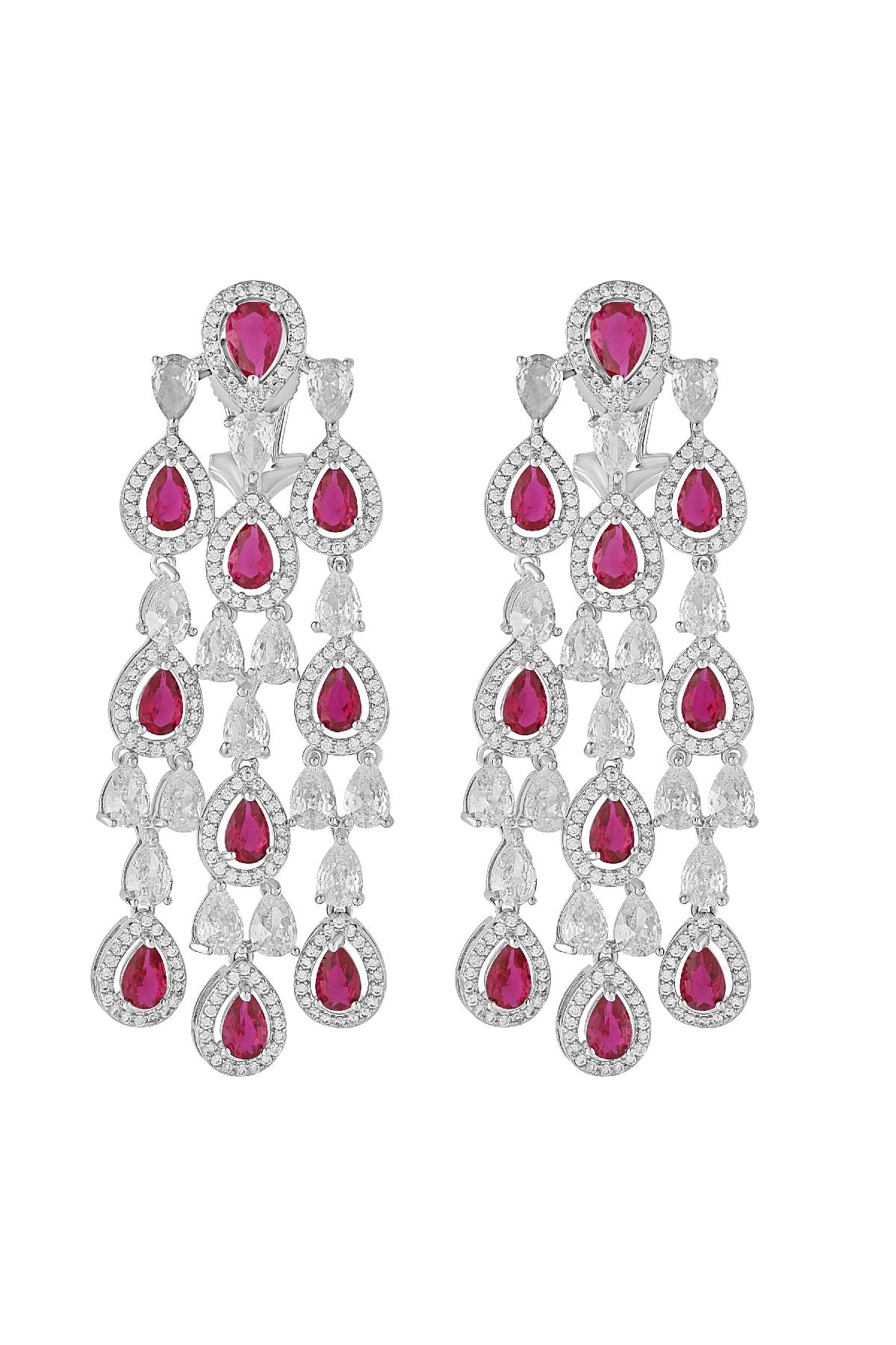 Earrings | Pink Pear Chandeliers