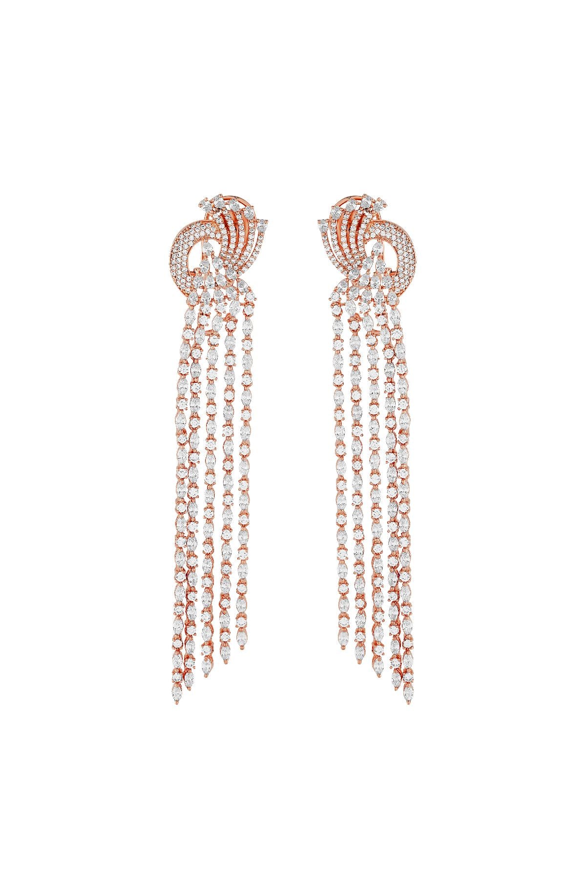 Earrings | Gleaming Diamonte Shoulder Dusters