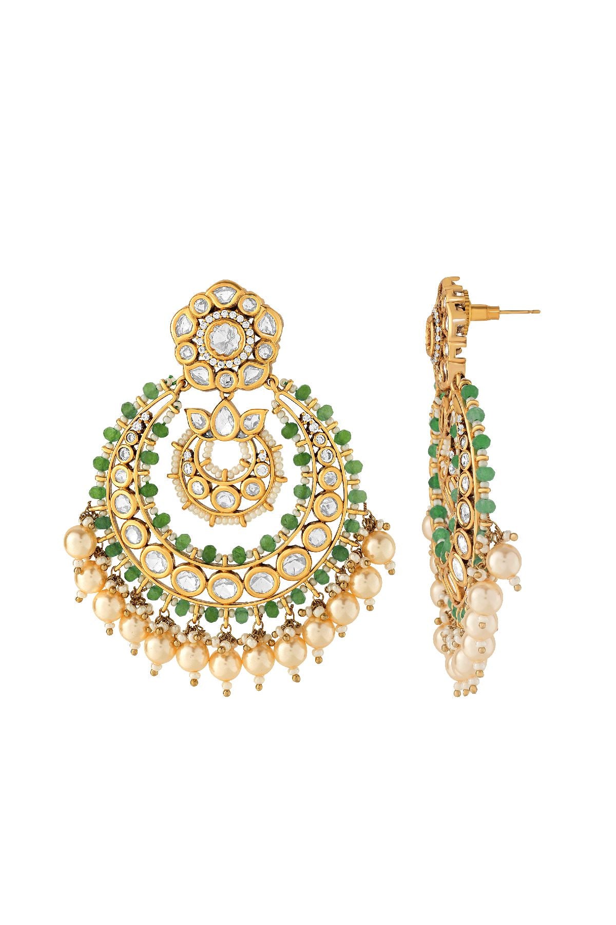 Earrings | Show-stopper Kundan Chandbali