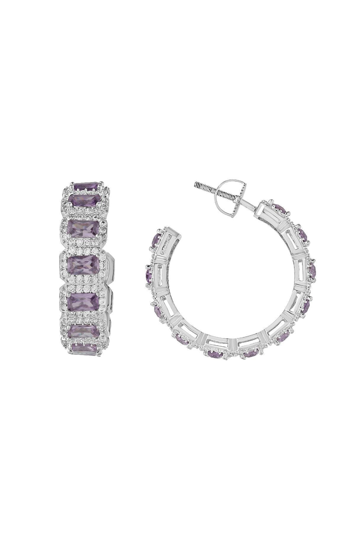 Earrings | Luxe Lavender Hoops