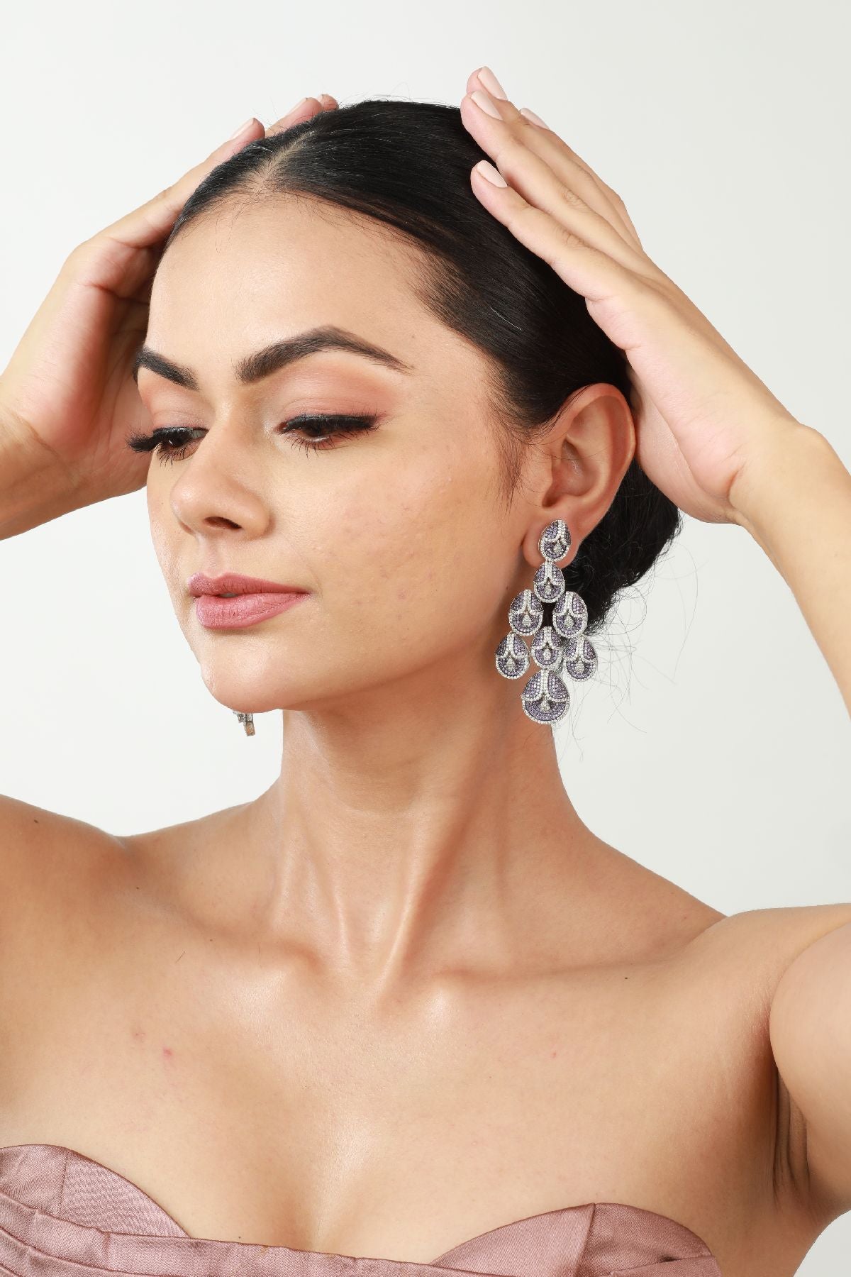 Violet Cascade Earrings