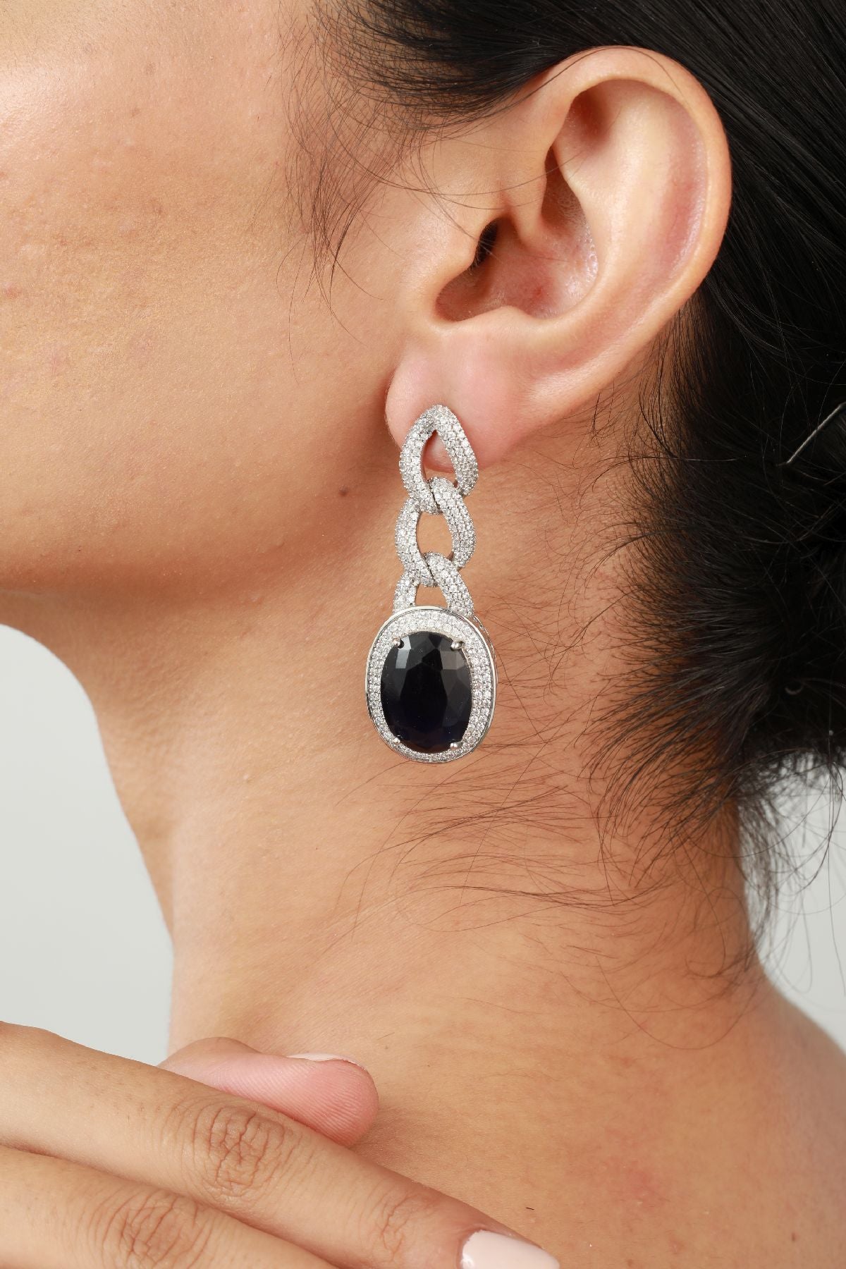 Earrings | Indigo Mirage Diamante