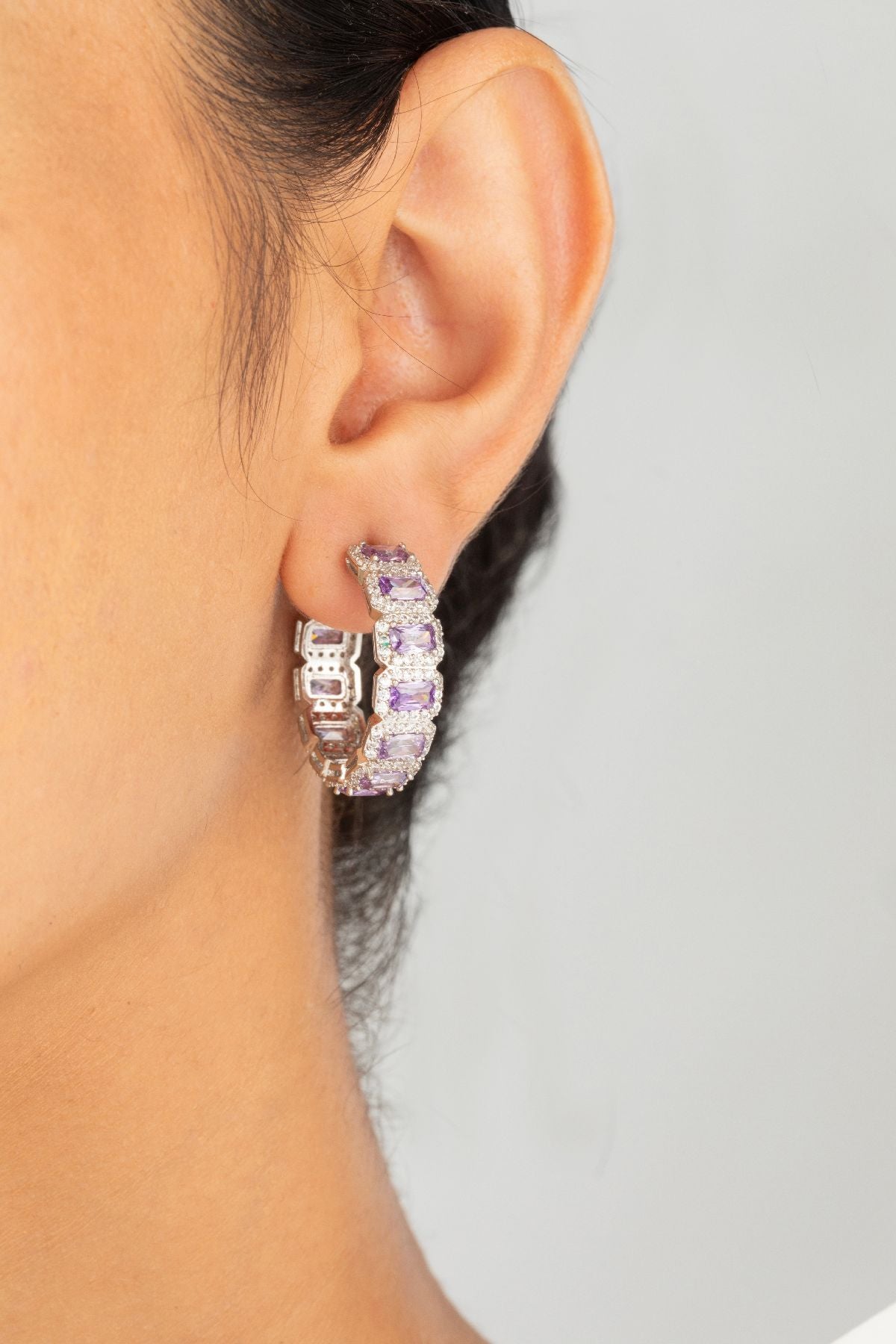 Earrings | Luxe Lavender Hoops