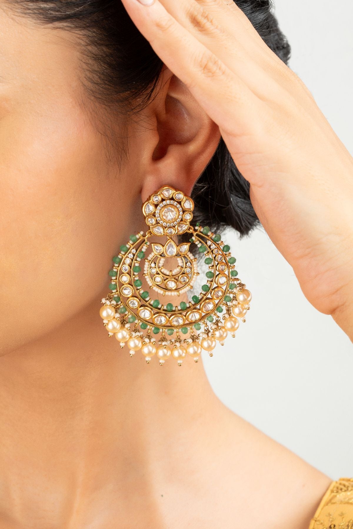 Earrings | Show-stopper Kundan Chandbali