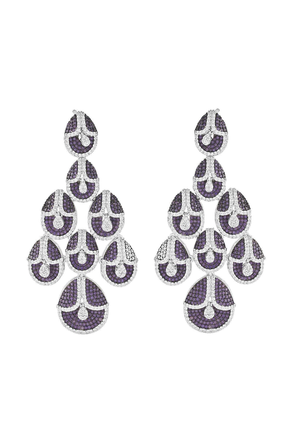 Violet Cascade Earrings