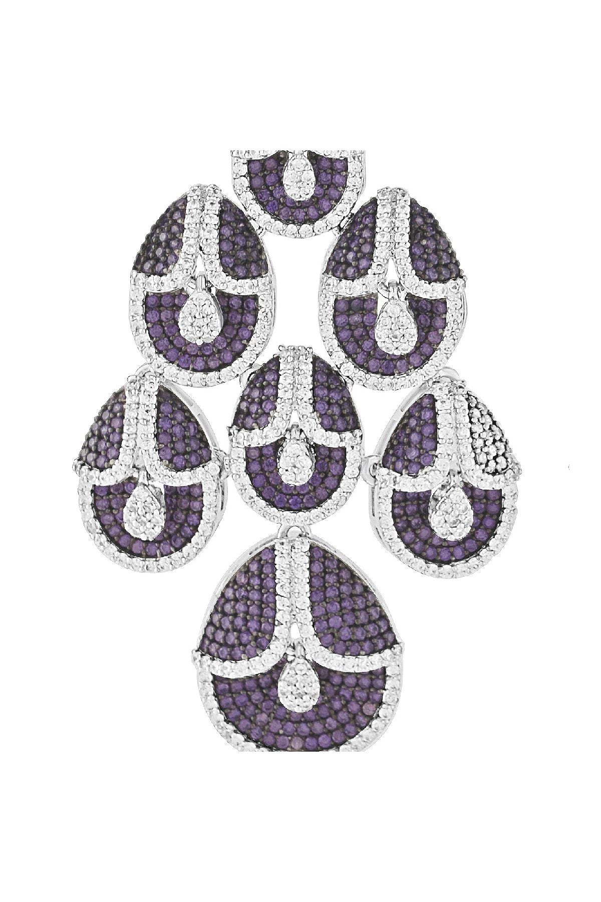 Violet Cascade Earrings