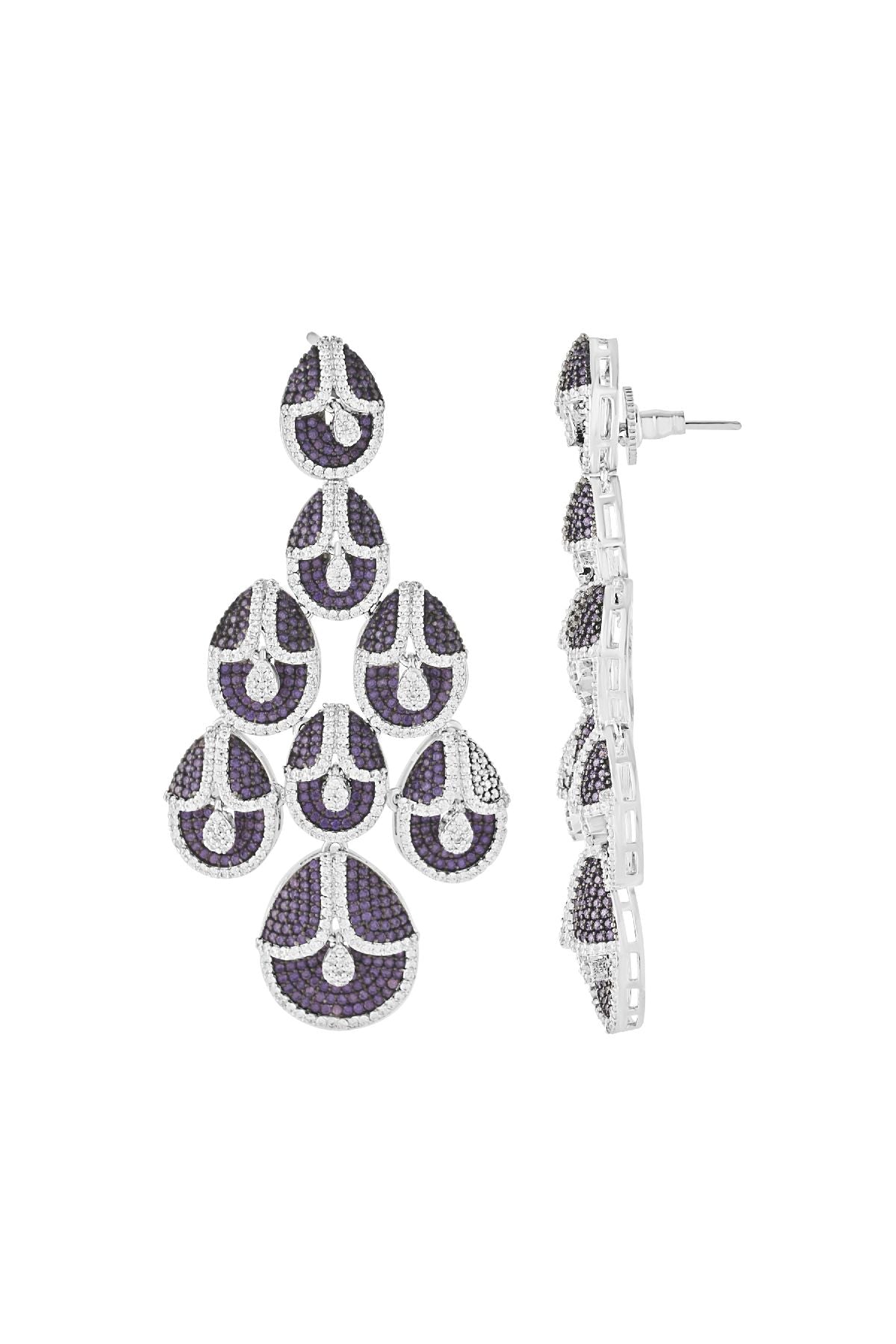 Violet Cascade Earrings