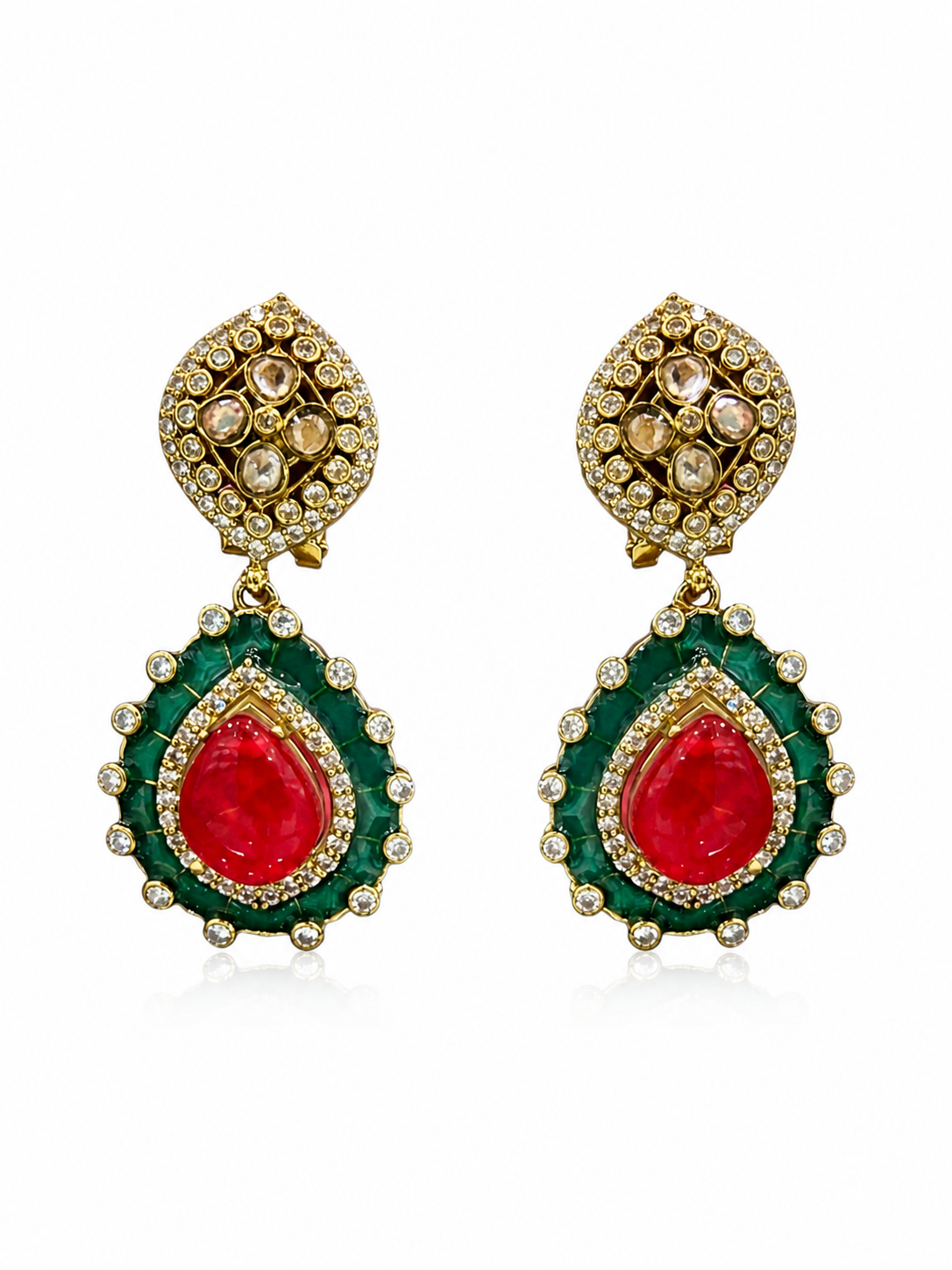 Regal Ruby Emerald Drop Set