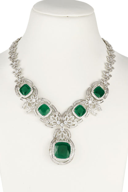 Necklace Set | Ethereal Emerald and Diamante Set