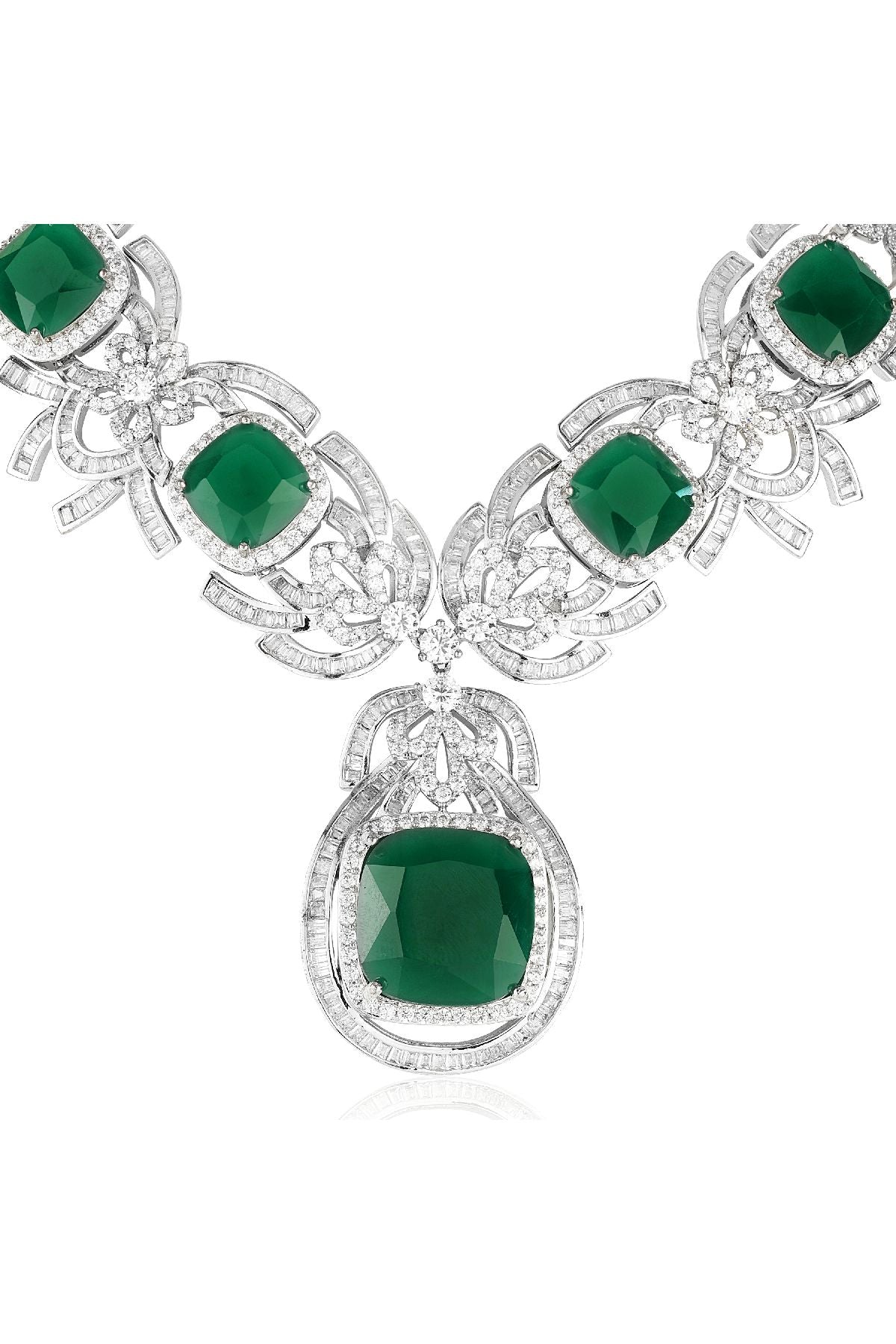Necklace Set | Ethereal Emerald and Diamante Set