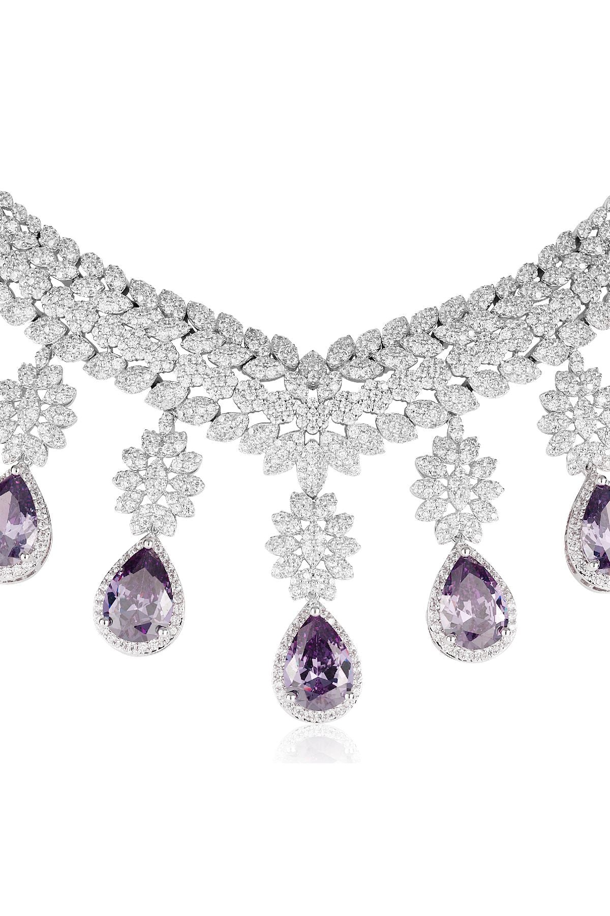 Necklace Set | Violet Radiance Diamante