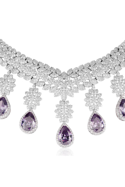 Necklace Set | Violet Radiance Diamante