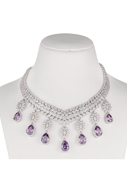 Necklace Set | Violet Radiance Diamante
