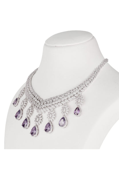 Necklace Set | Violet Radiance Diamante