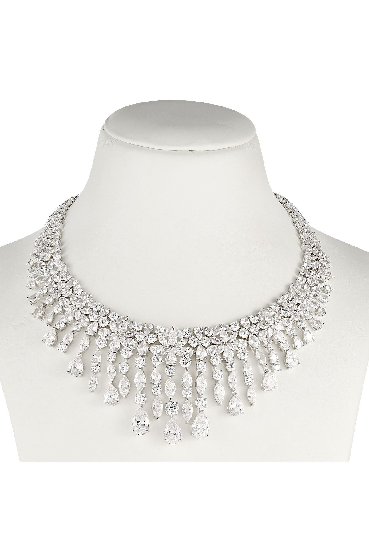 Necklace Set | Cascading Brilliance Diamante Set