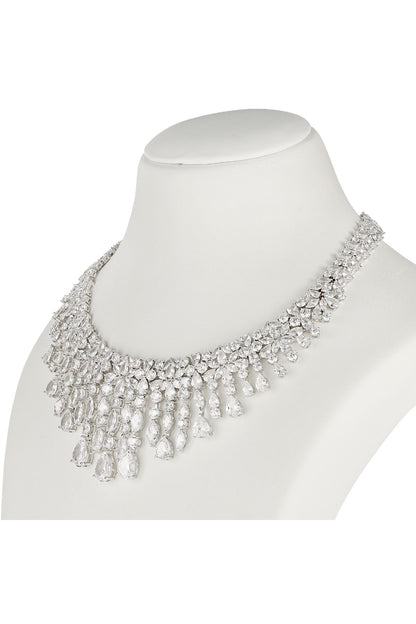 Necklace Set | Cascading Brilliance Diamante Set