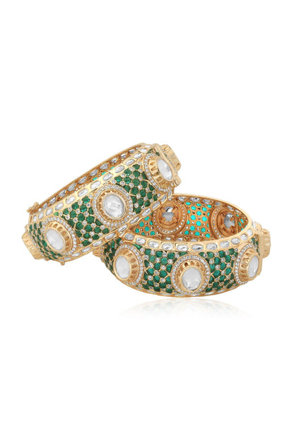 Bangles | Emerald Bloom Openable Kadas