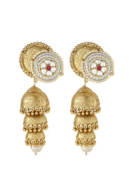Earrings | Antique Gold Jhumki