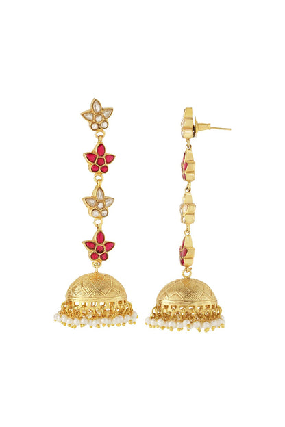 Earrings | Dainty floral jhumki