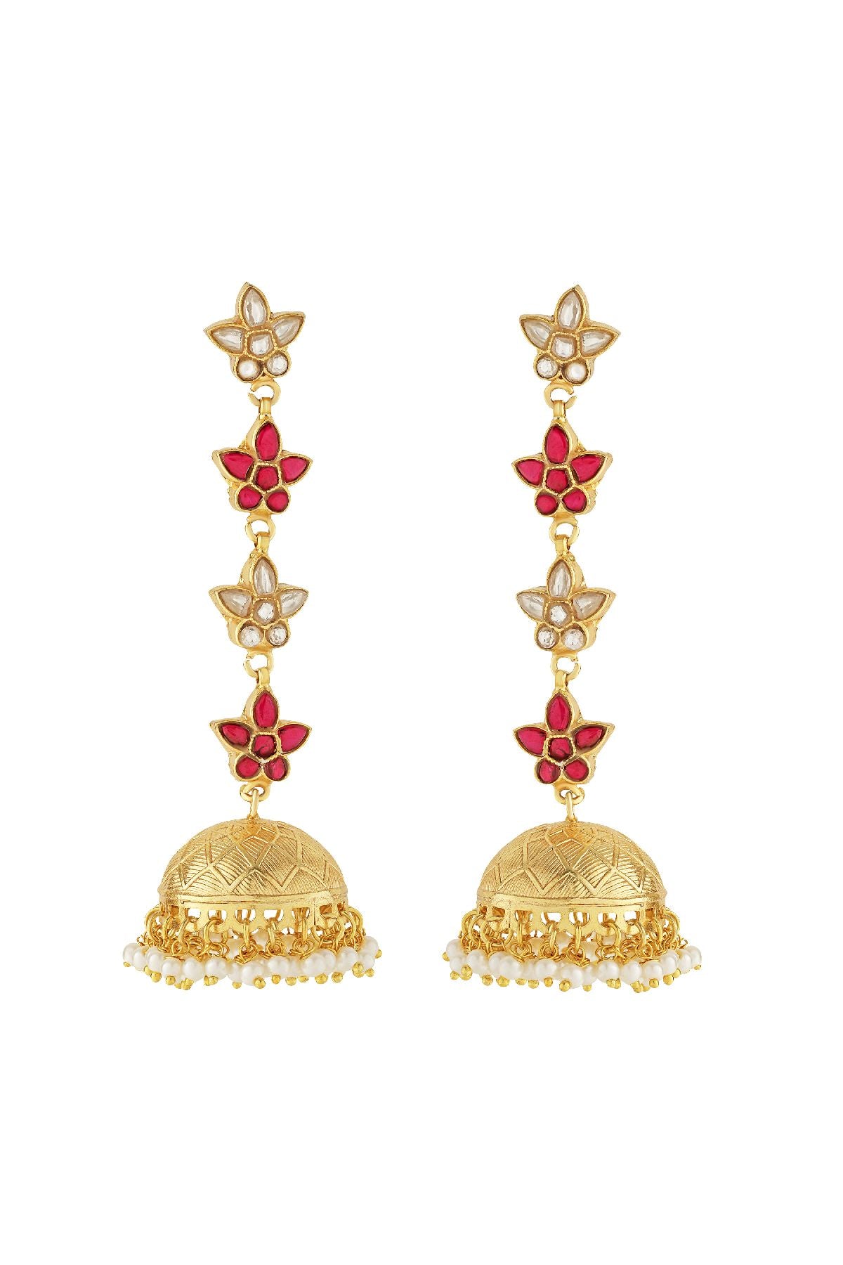Earrings | Dainty floral jhumki