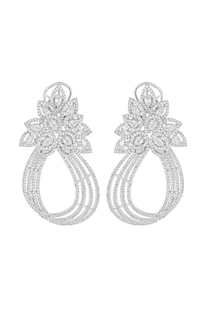 Earrings | Effortless Marquise Diamante Loops