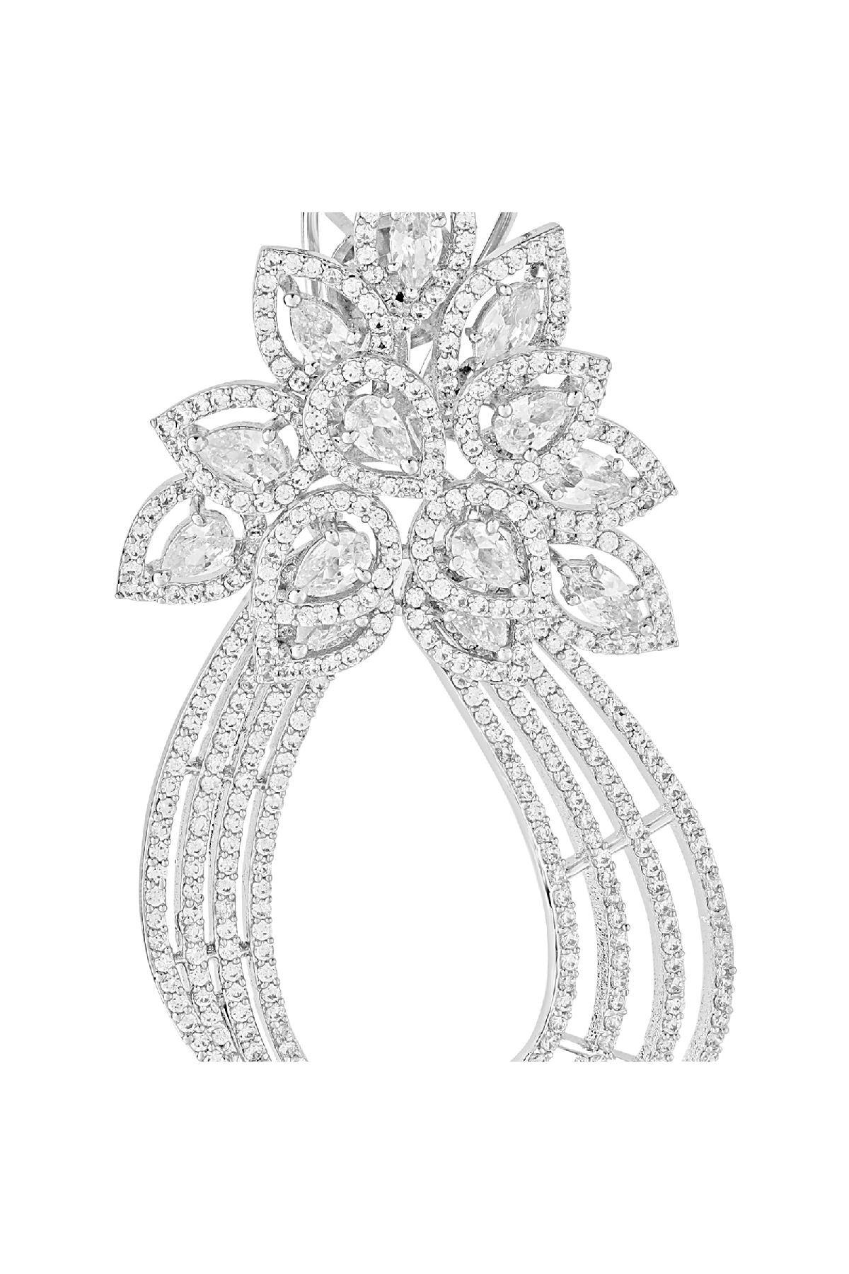 Earrings | Effortless Marquise Diamante Loops