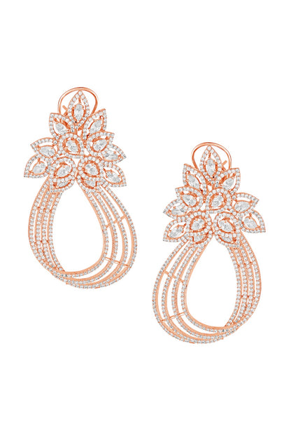 Earrings | Effortless Marquise Diamante Loops
