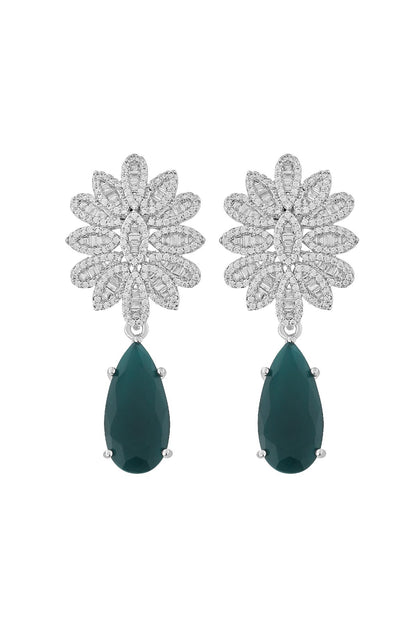 Earrings | Radiant Emerald Fleur