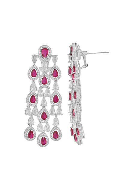 Earrings | Pink Pear Chandeliers