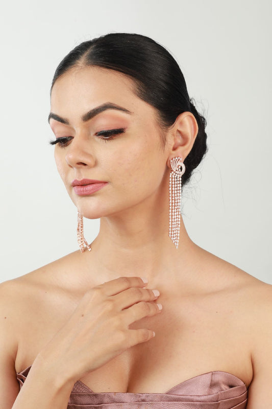 Earrings | Gleaming Diamonte Shoulder Dusters
