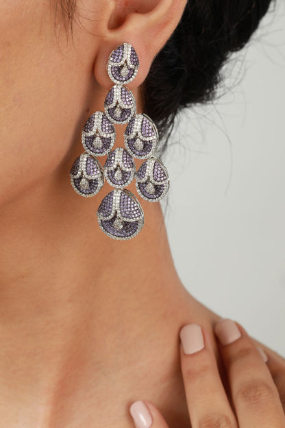 Earrings | Violet Cascade
