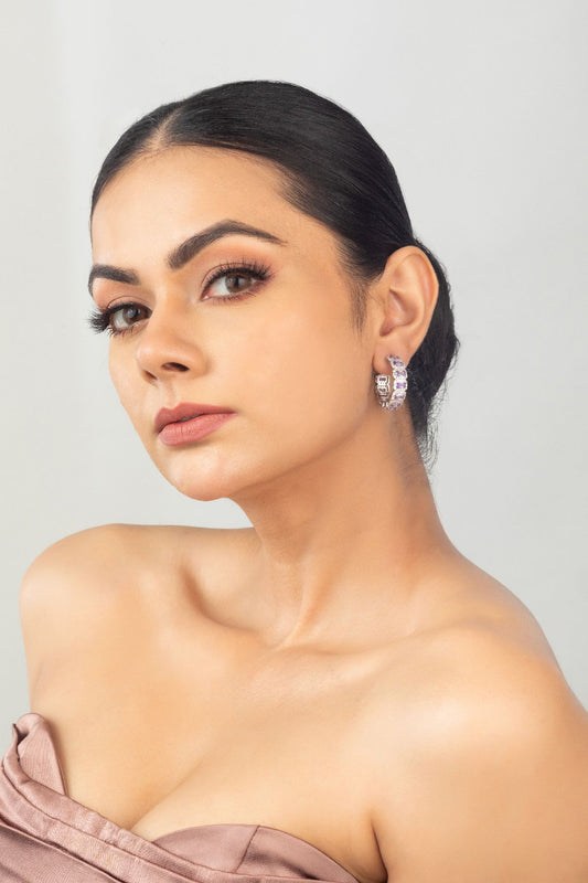 Earrings | Luxe Lavender Hoops