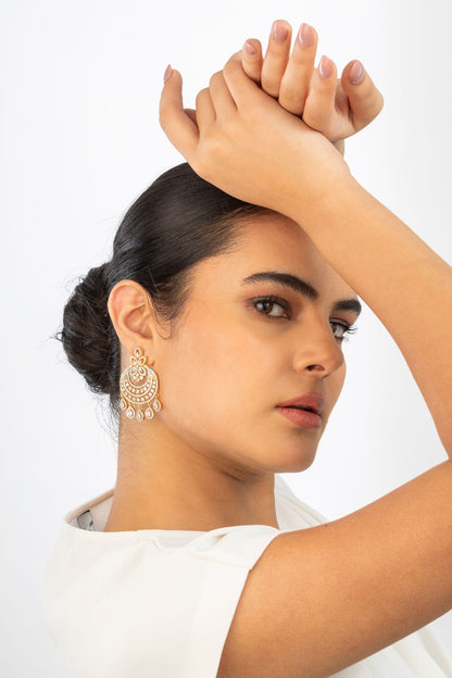 Earrings | Golden Symphony Chandbali