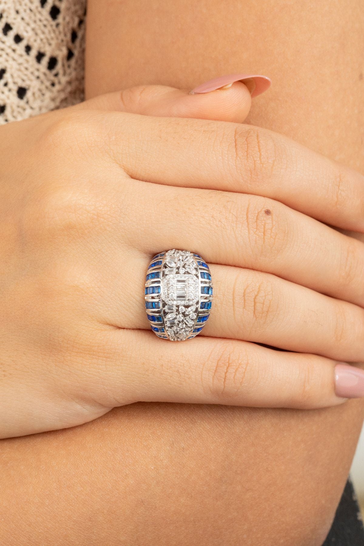 Ring | Blue Radiance Diamante