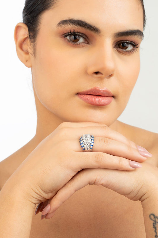 Ring | Blue Radiance Diamante