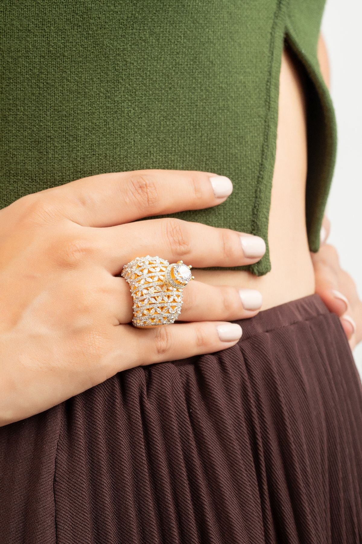 Ring | Intricate Layered Diamante