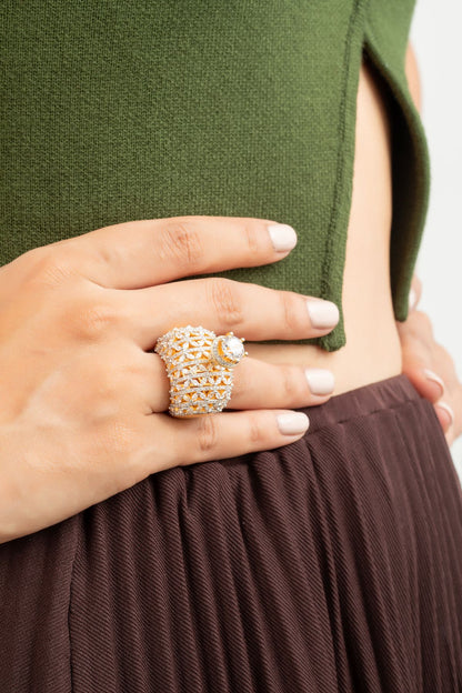 Ring | Intricate Layered Diamante