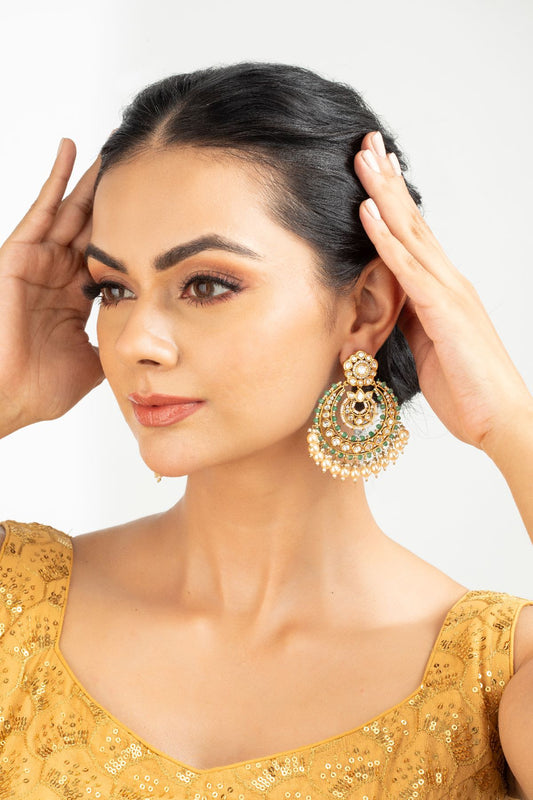Earrings | Show-stopper Kundan Chandbali