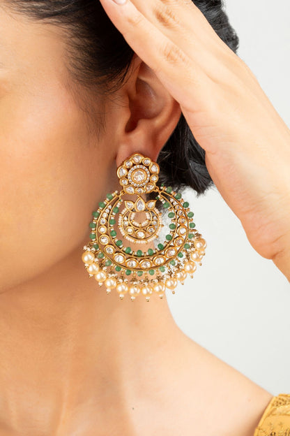 Earrings | Show-stopper Kundan Chandbali