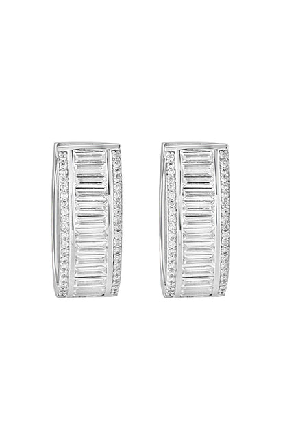 Earrings | Sleek Diamante Hoops