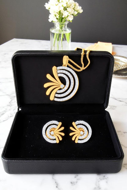 Pendant Set | Aura Swirl Set | Sterling Silver