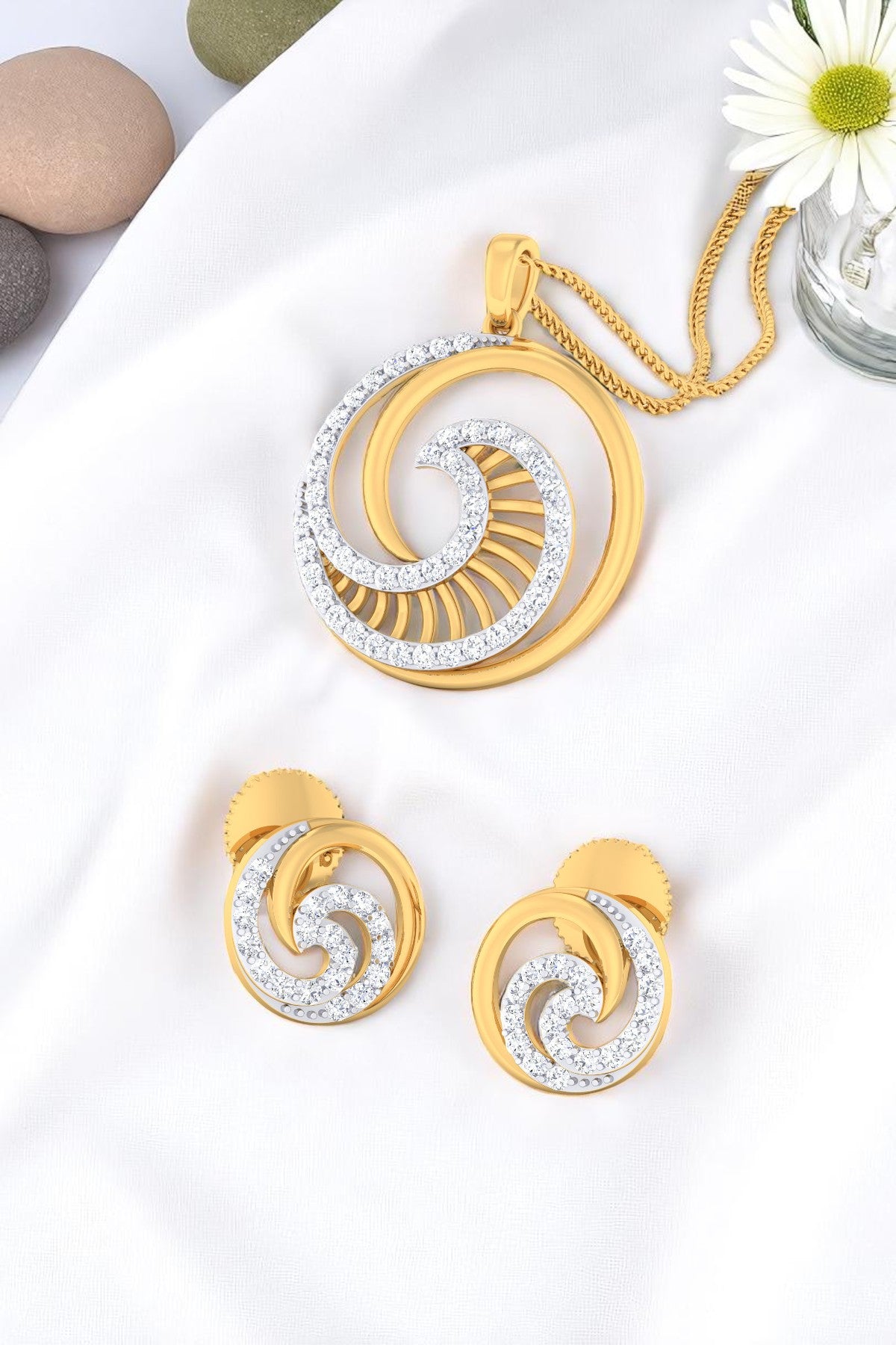 Pendant Set | Luné Circle Set | Sterling Silver